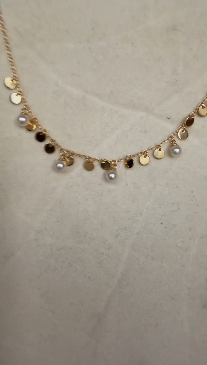 颈饰银S925镶嵌海水珍珠项链