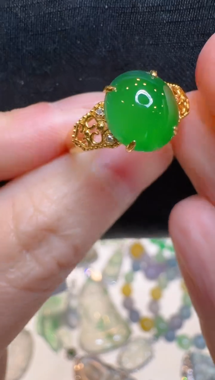 【闪购商品】翡翠戒指18K金镶嵌多样性团购发一件