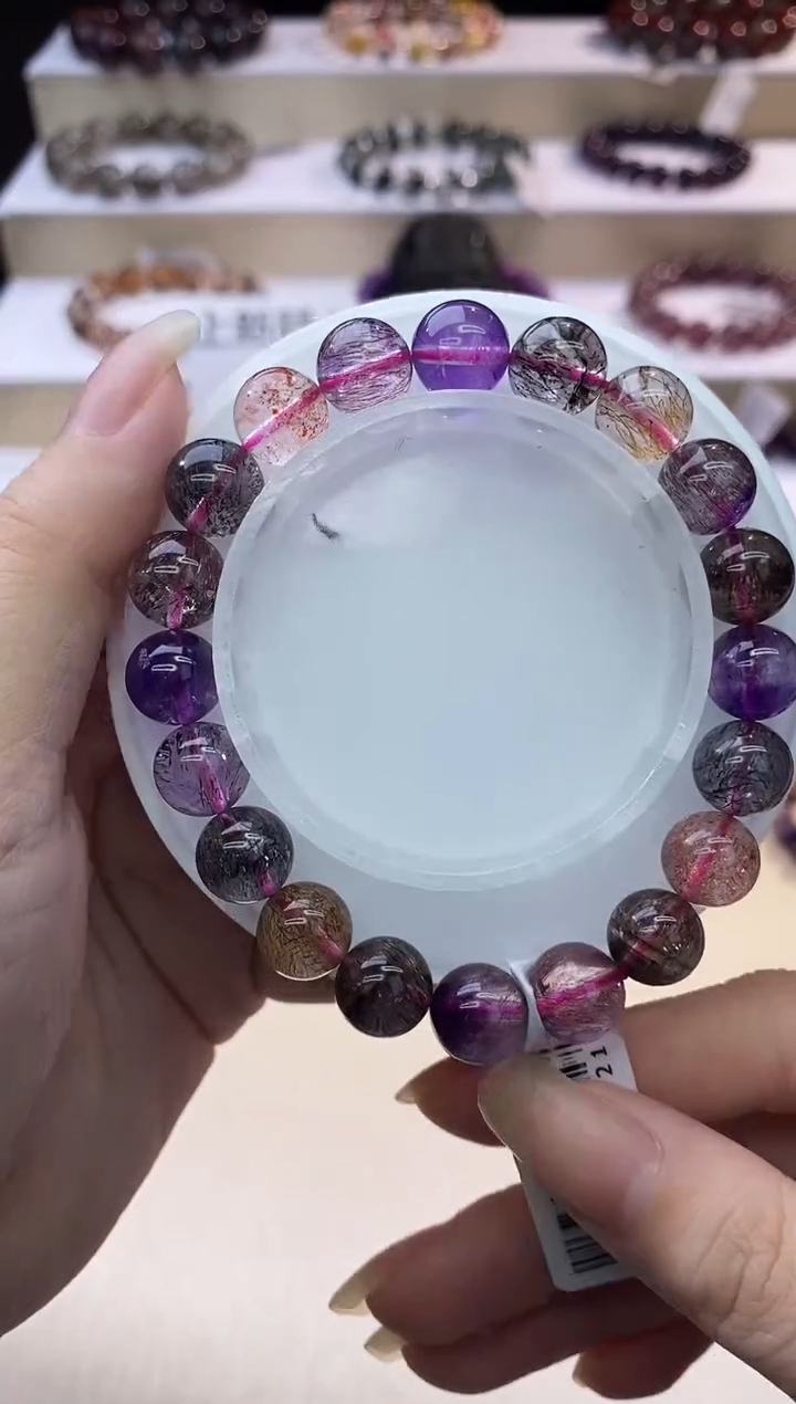 【闪购商品】水晶手链未镶嵌黑加仑超七10m+