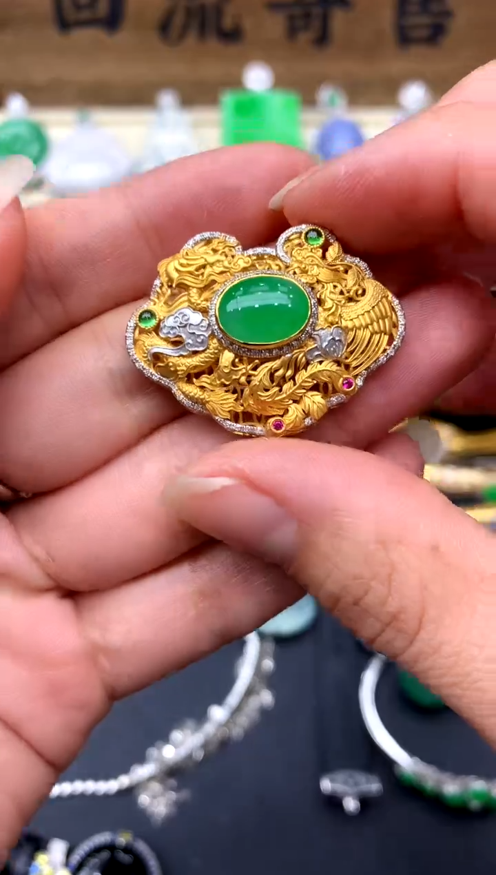 【闪购商品】翡翠颈饰18K金镶嵌477-中国好珍宝