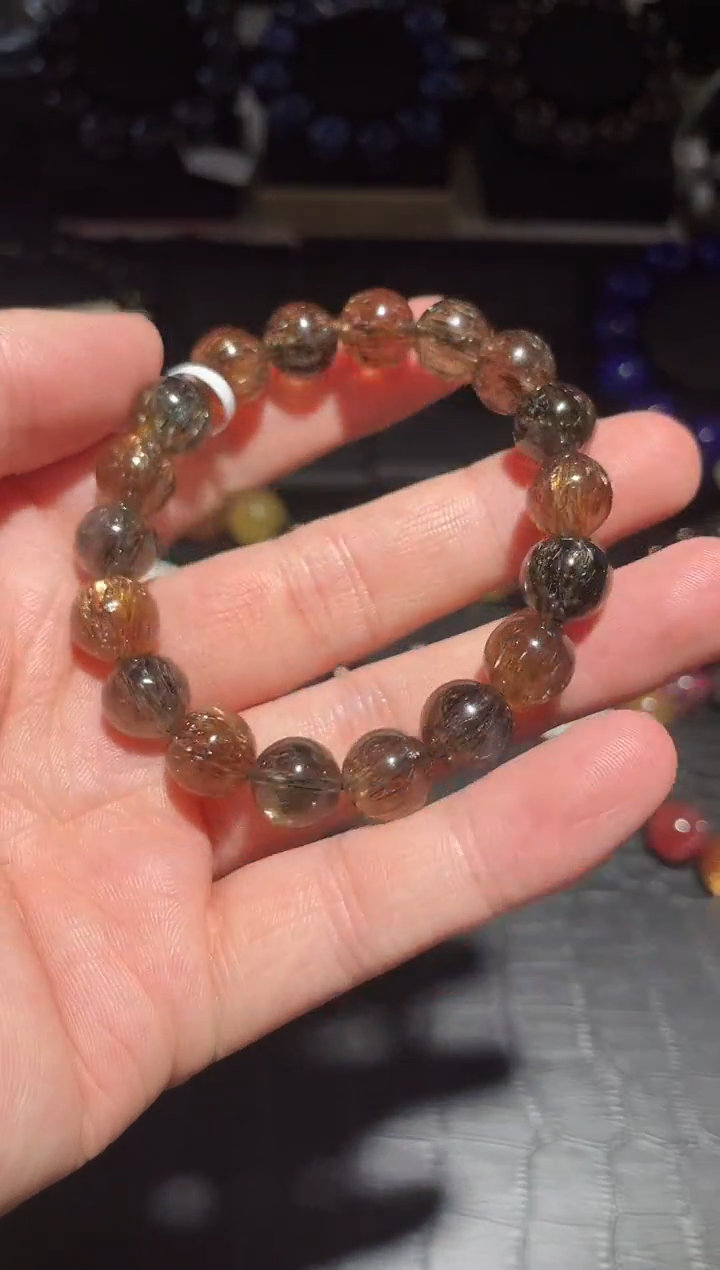 【闪购商品】水晶手链未镶嵌黑晶超七A10.5