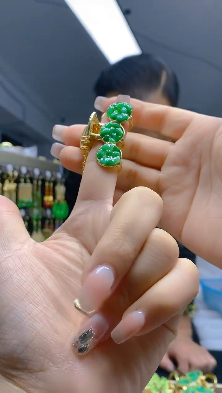 【闪购商品】翡翠耳饰合金247翡翠发簪