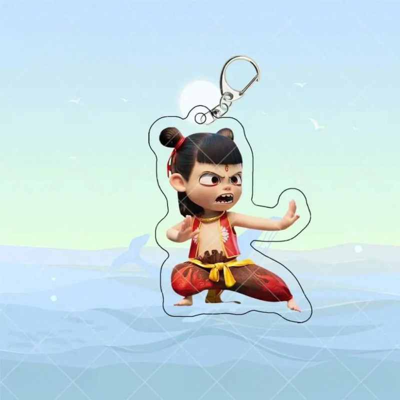 哪吒动漫可爱趣味周边亚克力钥匙扣高颜值搞笑表情包小挂件送朋友