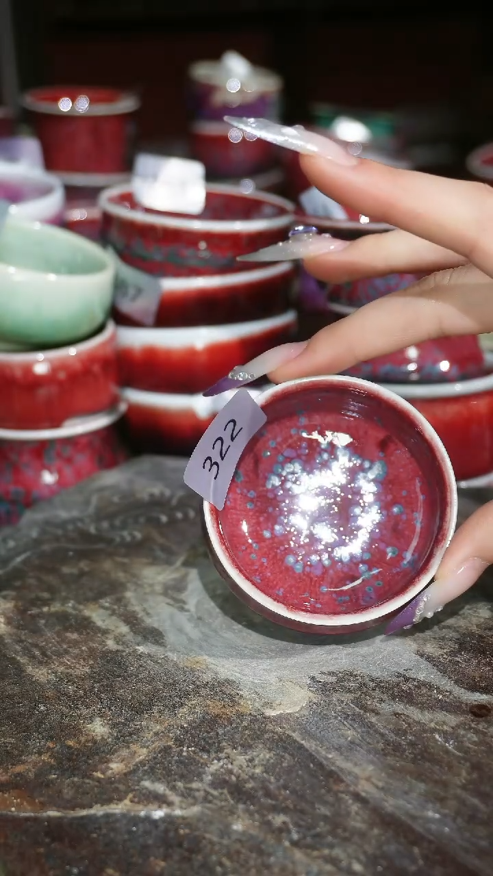 摆件陶精品窑变钧瓷茶器