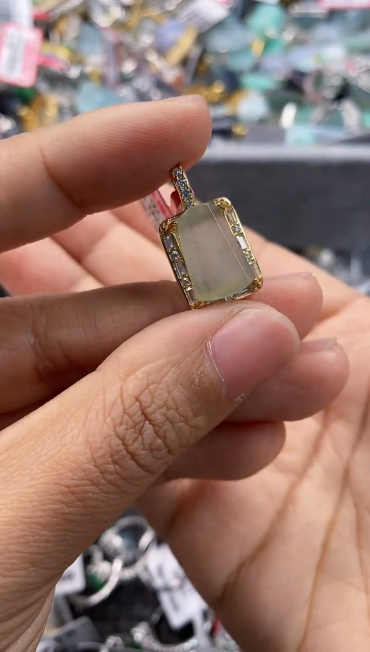 银S925镶嵌戒指翡翠333      5