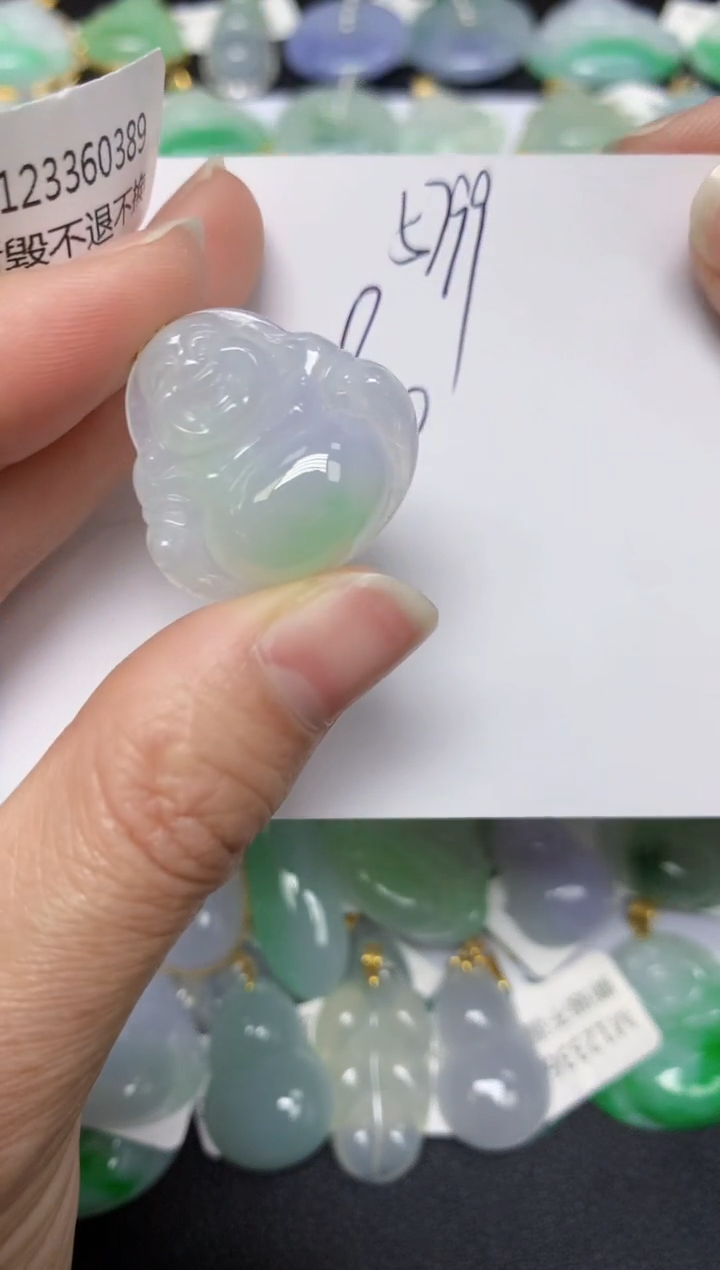 【闪购商品】翡翠颈饰18K金镶嵌 天然翡翠A货