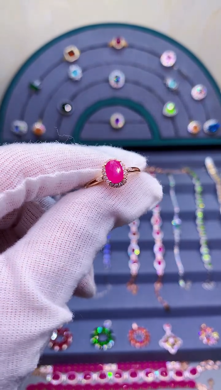 【闪购商品】红宝石戒指银S925镶嵌52