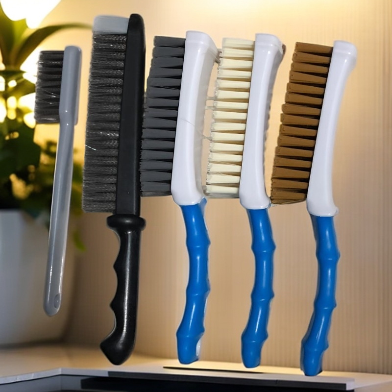 新款文玩专用核桃刷子软毛长柄打底盘玩保养清理工具猪鬃刷套装