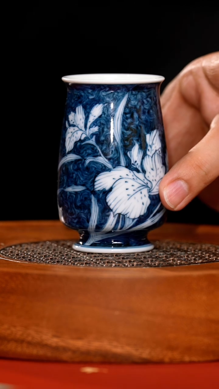 杯LXT9雨后蓝地鸢尾花闻香杯80c