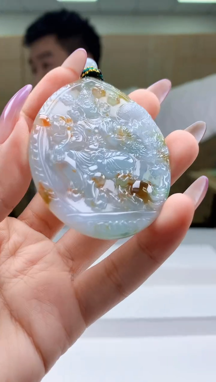 【闪购商品】定制翡翠未镶嵌5028ty-毛货挂件297