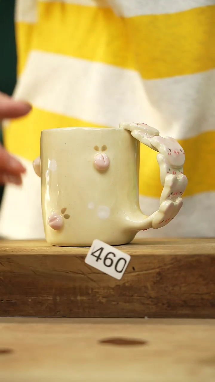 【闪购商品】瓷片新品！设计师手捏卡通咖啡杯 