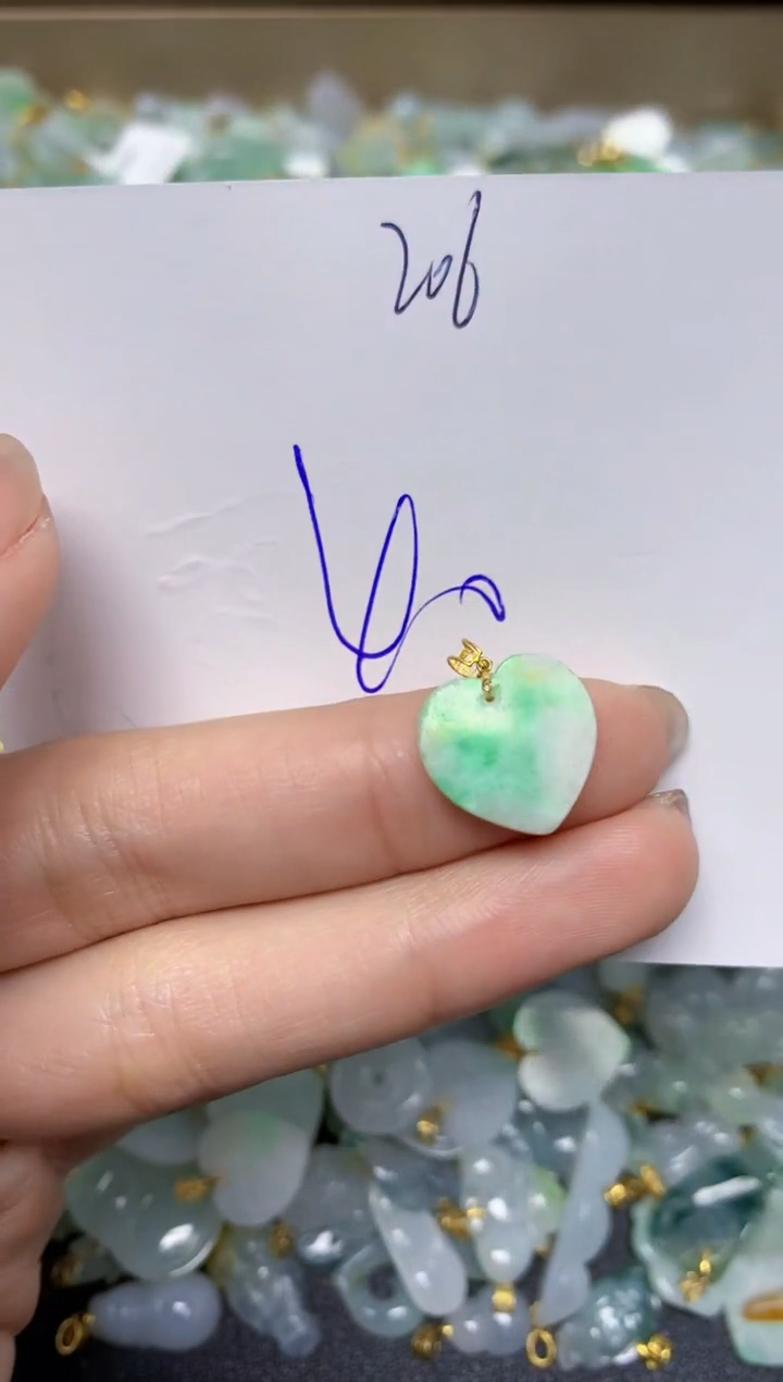 【闪购商品】翡翠颈饰18K金镶嵌天然翡翠A货