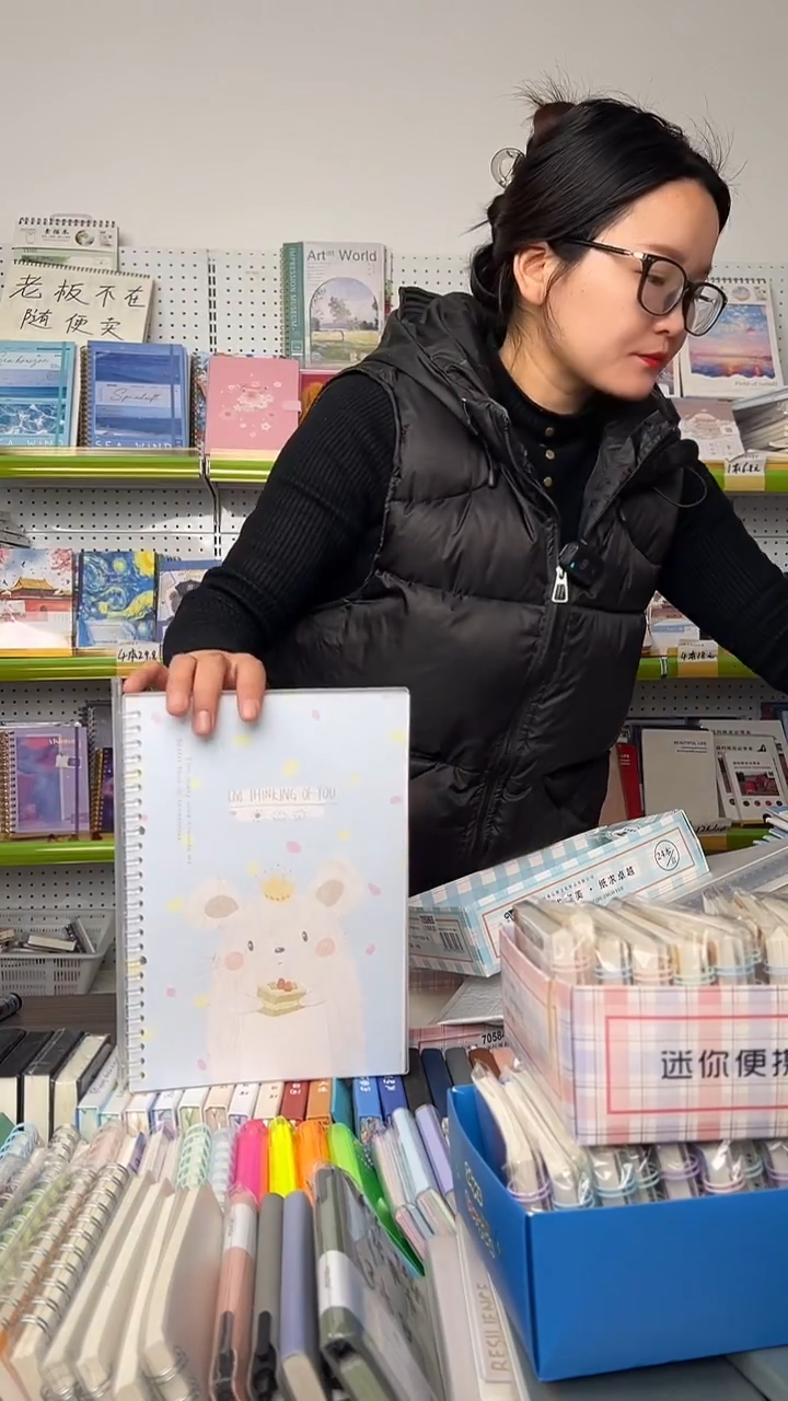 B5抽杆活页本方格随机封面2本