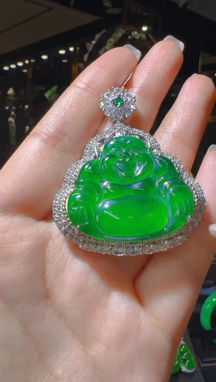 【闪购商品】翡翠吊坠(赠链)银S925镶嵌011     