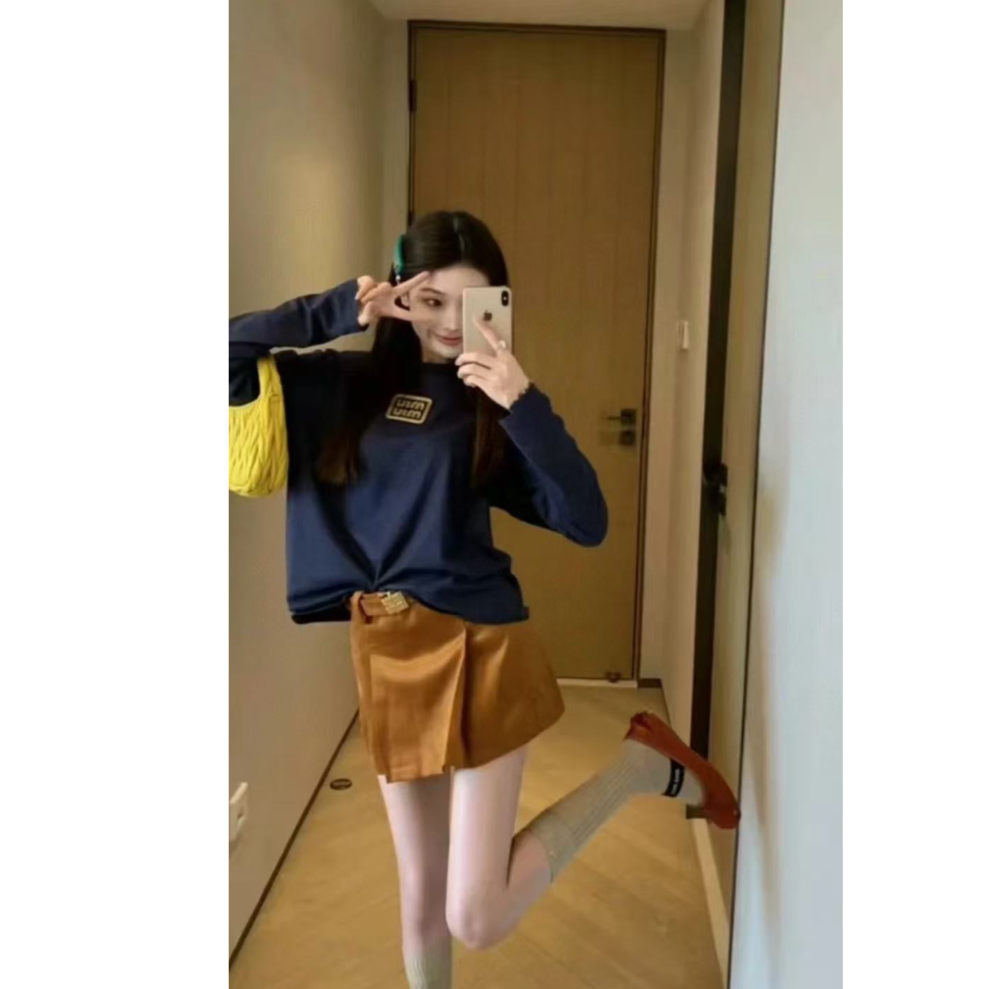 99新 MIU MIU/缪缪 双双臻选/st00615/缪缪/上衣/XS码