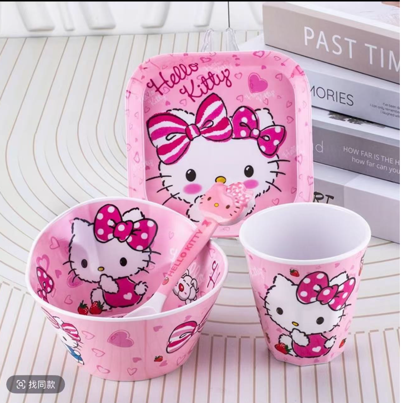 网红卡通家用女生学生餐具防烫