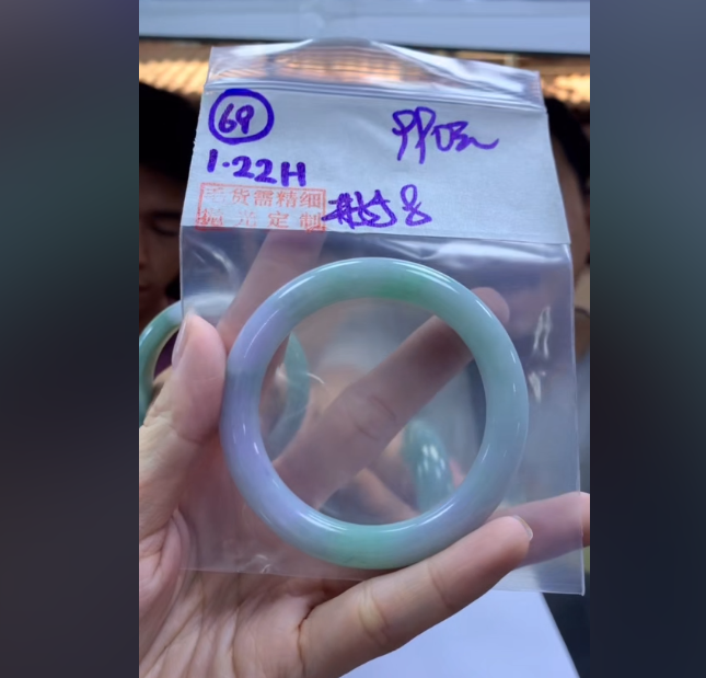 定制翡翠未镶嵌毛货需精细抛光69手镯55.8+990元+拍一发一