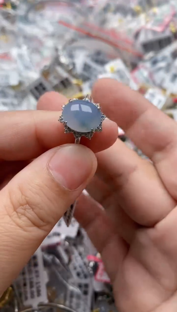 【闪购商品】翡翠戒指银S925镶嵌11111---1