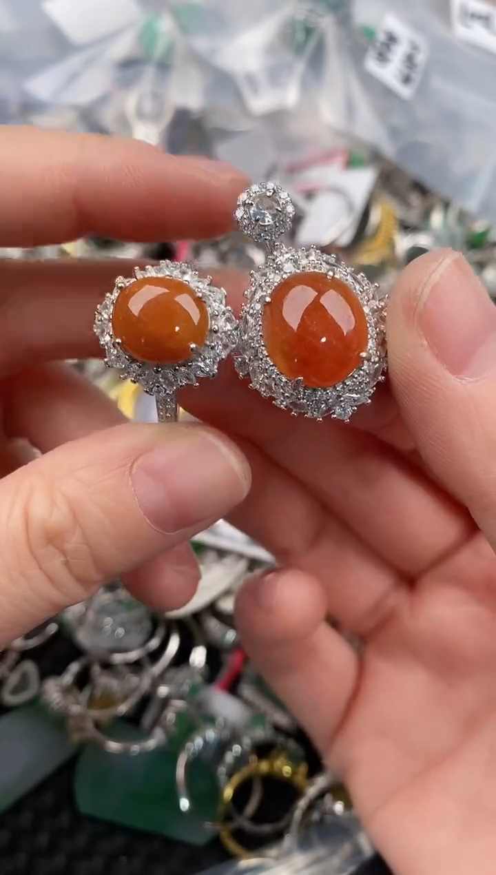 银S925镶嵌戒指翡翠333                 9