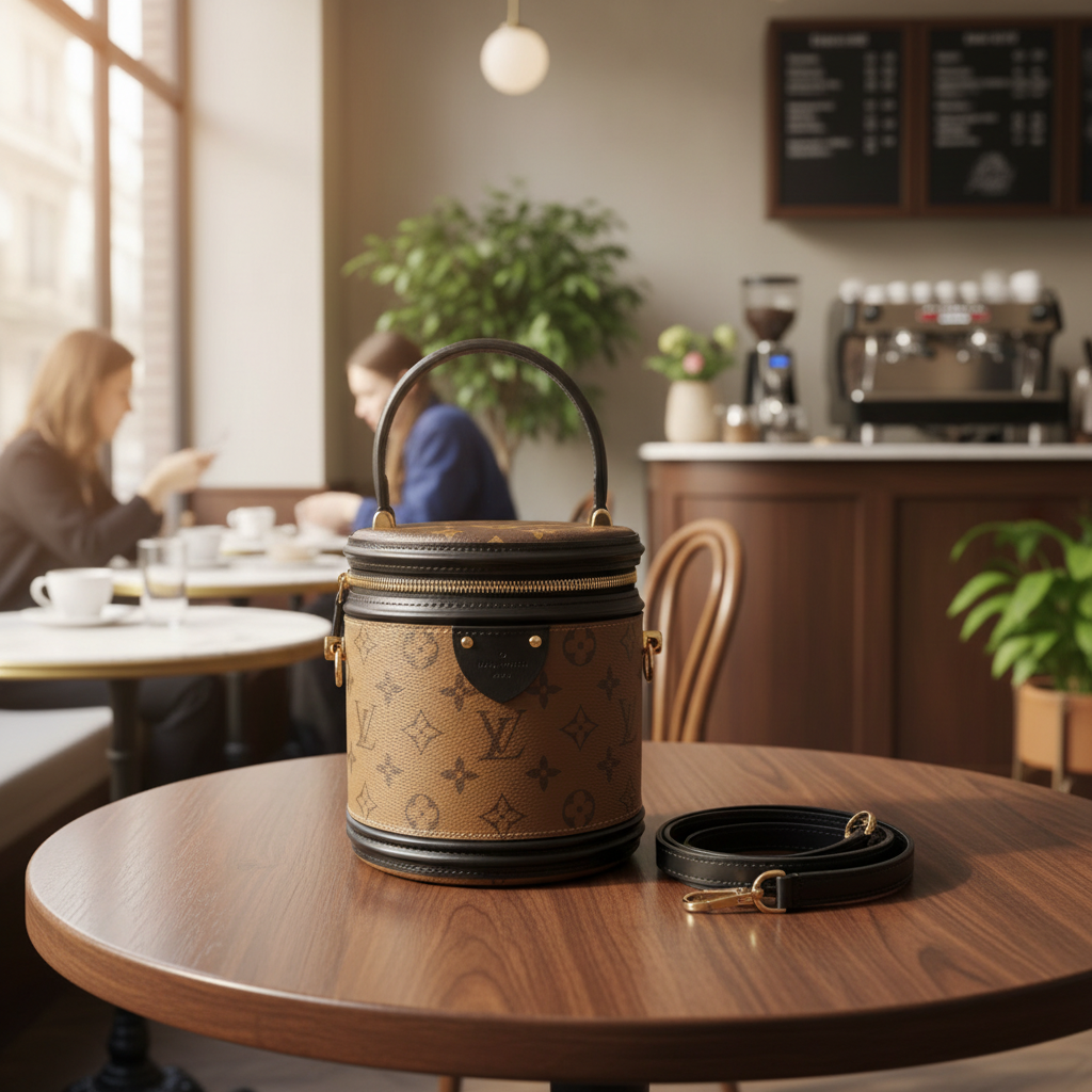 95新 LouisVuitton/路易威登  老花芯片款发财桶  1852 4878 