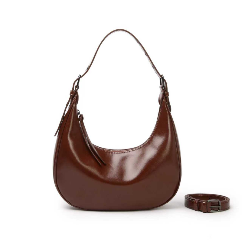 【南沙瑞熙】BF-66602-红棕色-轻奢小众设计感时尚百搭女士包