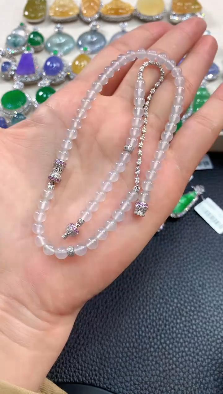 【闪购商品】翡翠项链18K金镶嵌m8       