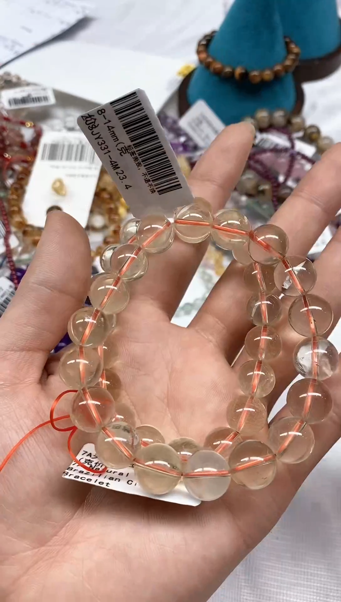 【闪购商品】水晶手链未镶嵌黄水晶11mm