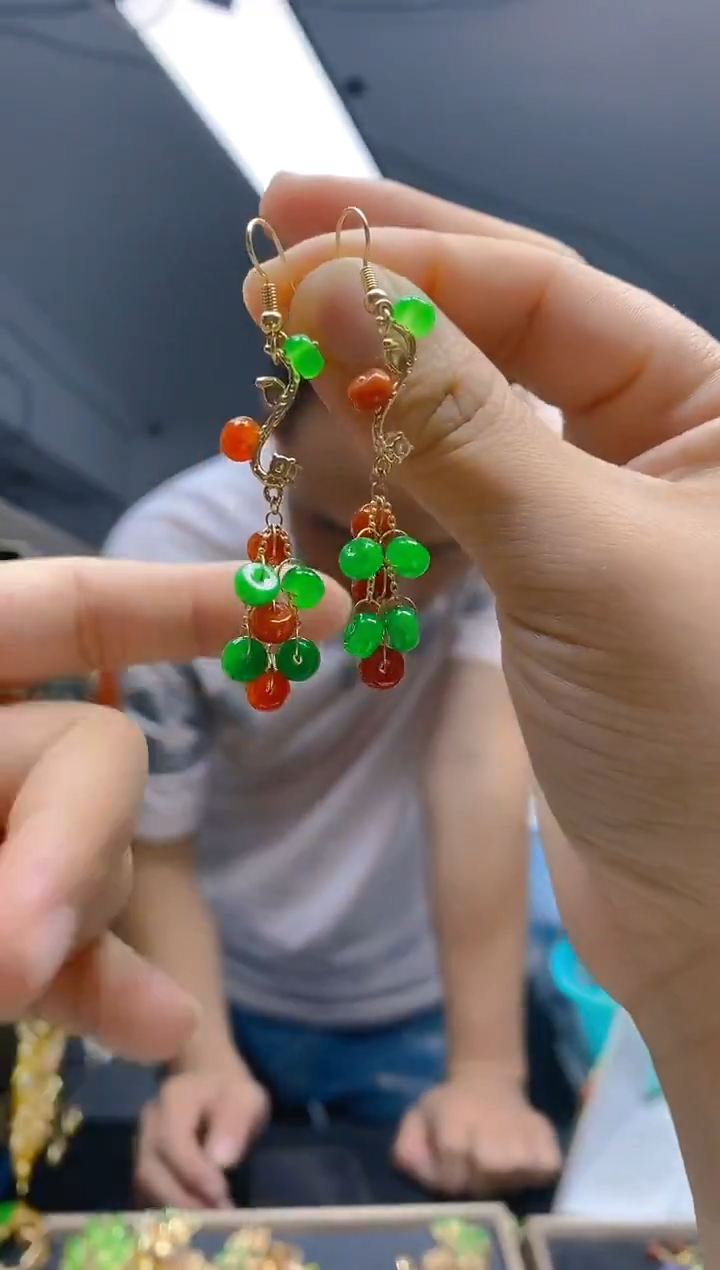【闪购商品】翡翠耳饰合金271翡翠耳钩