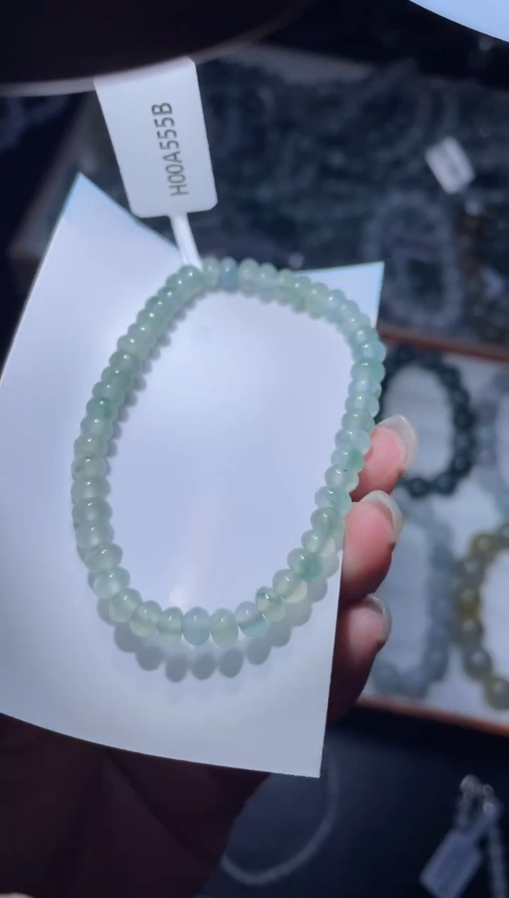 【闪购商品】定制翡翠未镶嵌天然缅甸A货翡翠手串79