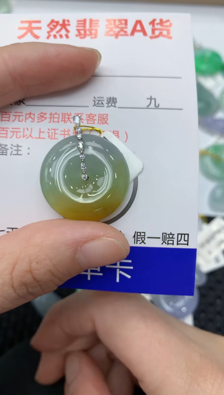 【闪购商品】翡翠颈饰18K金镶嵌11111111