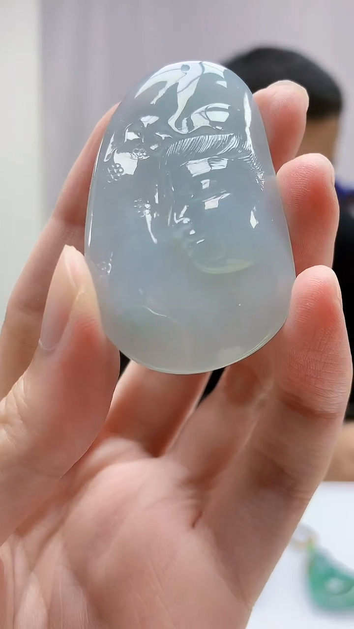 定制翡翠未镶嵌4898zm-毛货挂件观音274