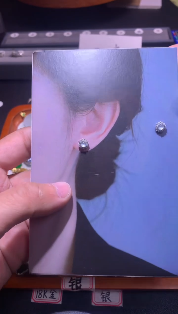 翡翠银S925镶嵌吊坠(不含链)1