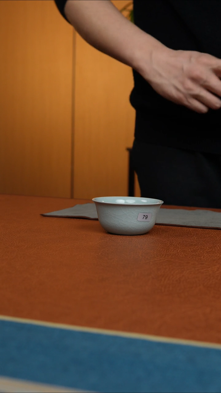 【闪购商品】杯汝州原产地原矿釉仿古月白杯子