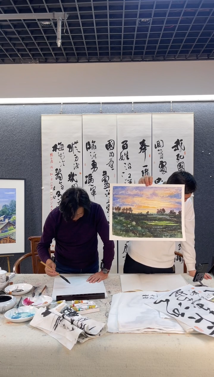 国画文H小水粉作品