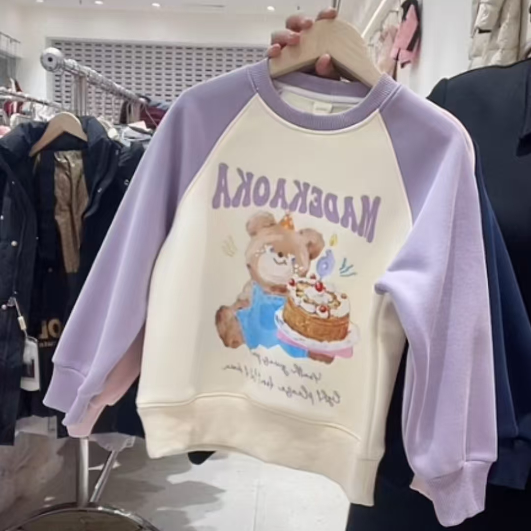 【一体绒】儿童冬季半高领加绒卫衣24142