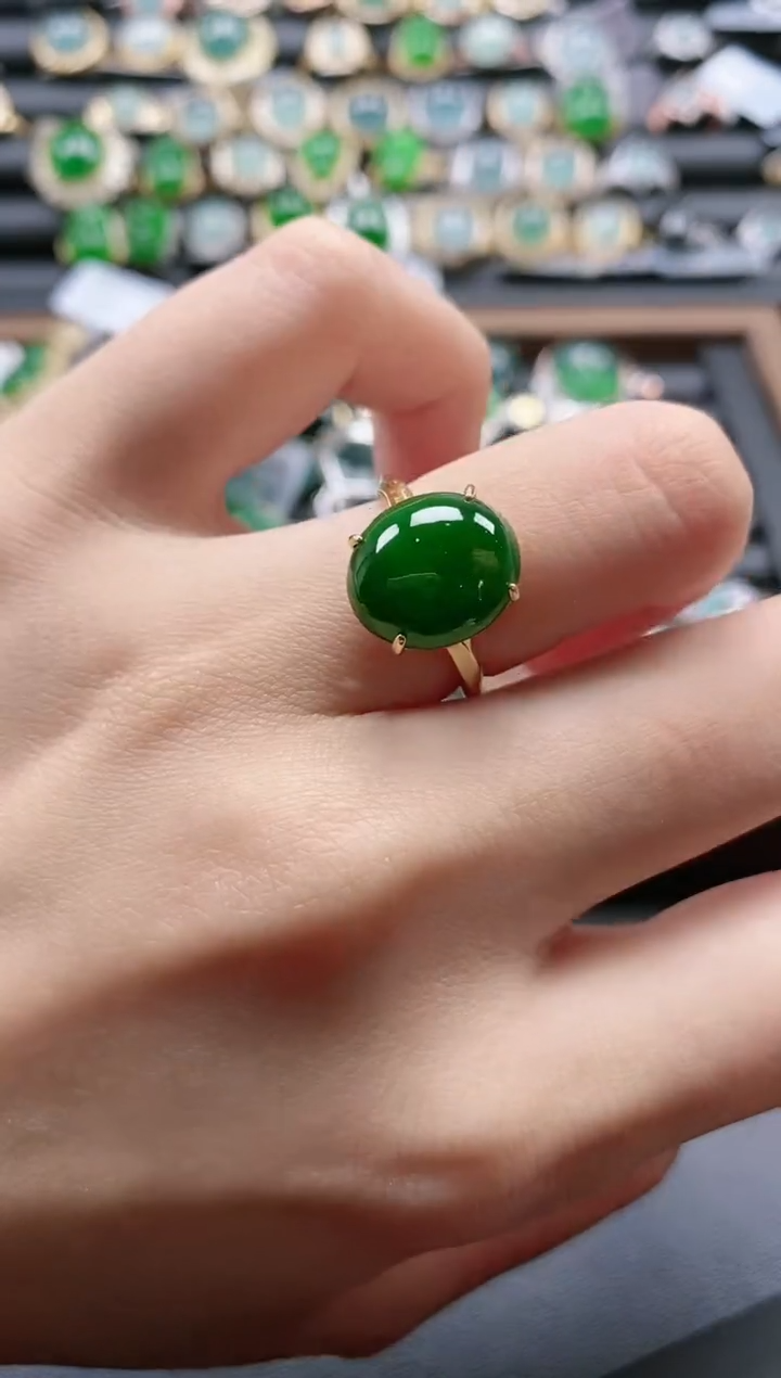 【闪购商品】翡翠戒指银S925镶嵌651511