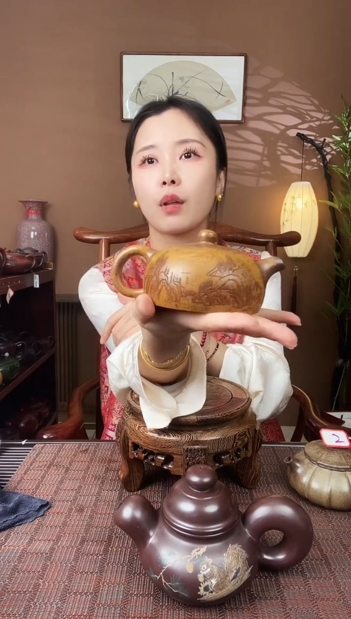 【闪购商品】紫砂茶壶宜兴紫砂壶 柴烧含香半月