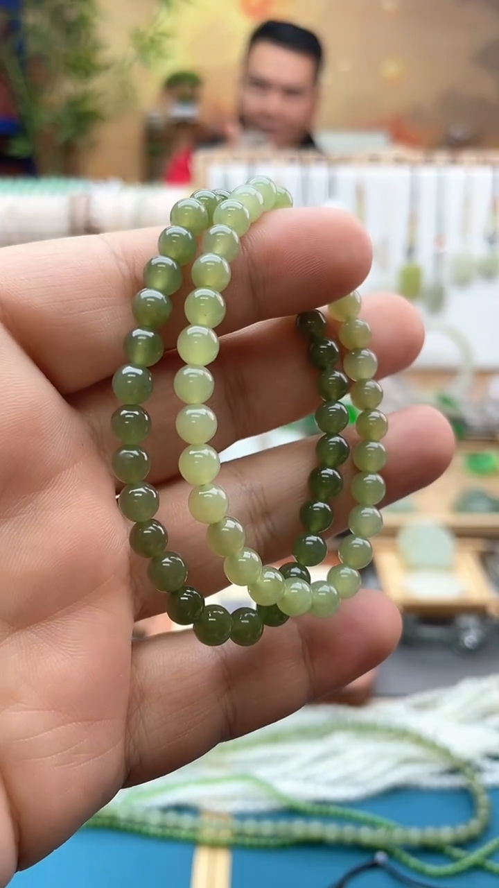 未镶嵌手串和田玉卡6晴水手串拍一发一
