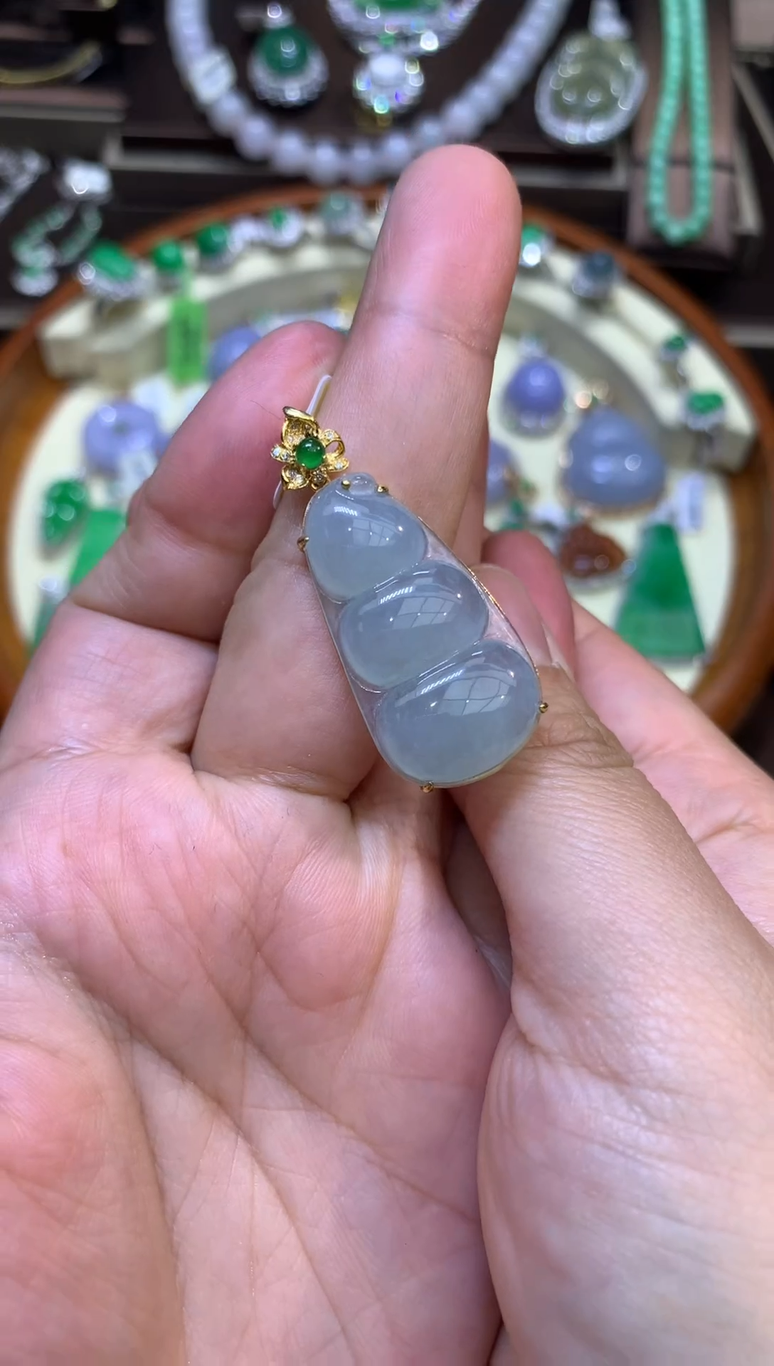 【闪购商品】翡翠颈饰18K金镶嵌111111111