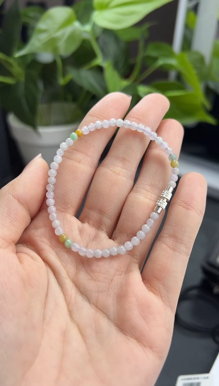 【闪购商品】翡翠手串未镶嵌YM1023手串（紫）多样性发一