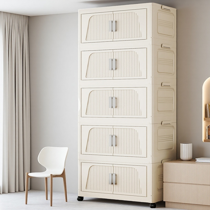 D【85CMT形款-多顶盖】折叠儿童衣柜收纳柜家用卧室衣服塑料收纳箱