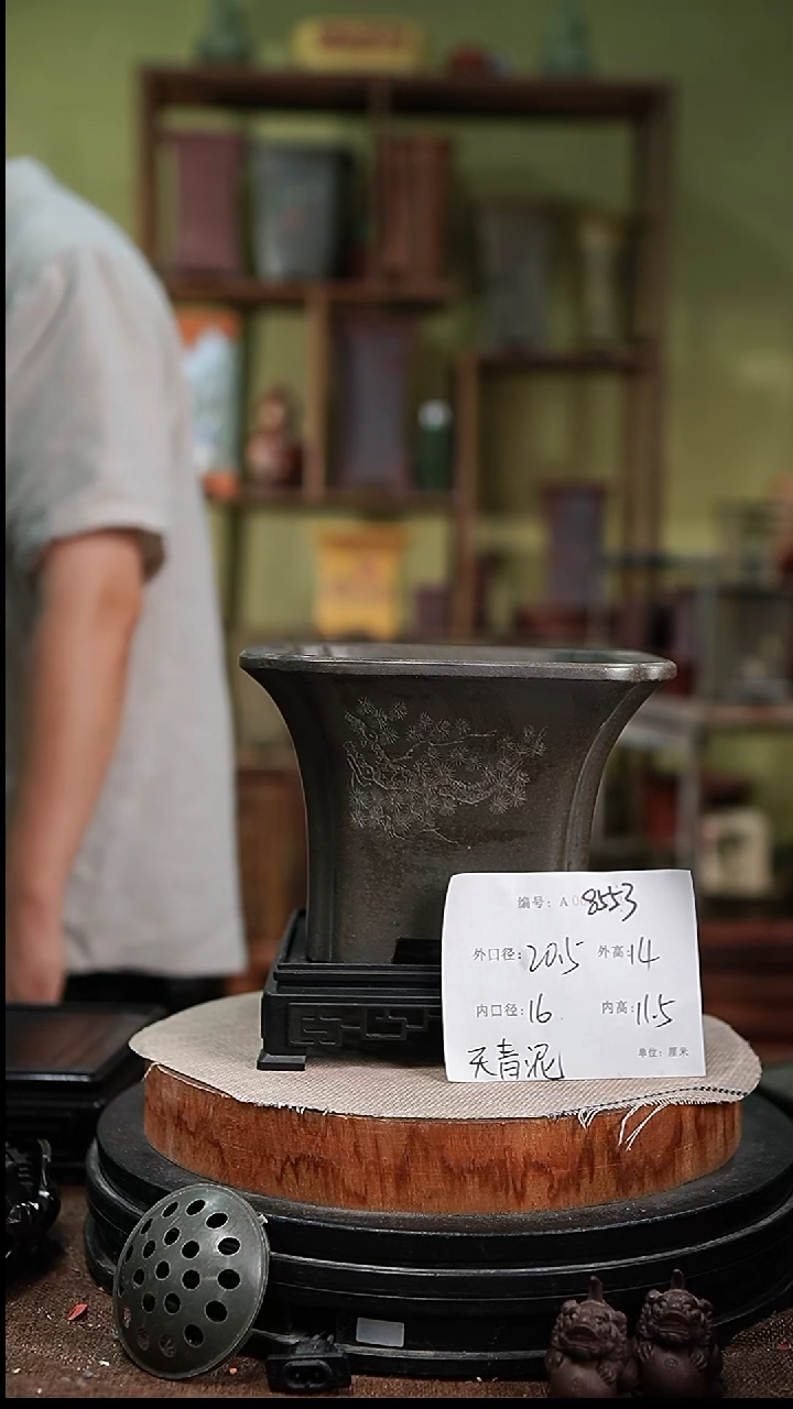 紫砂花盆花卉园艺8553+s