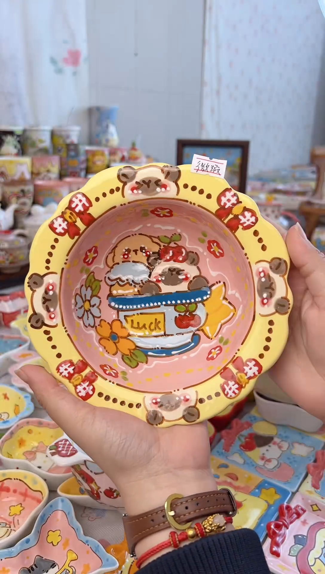 摆件陶景德镇陶瓷手绘微瑕