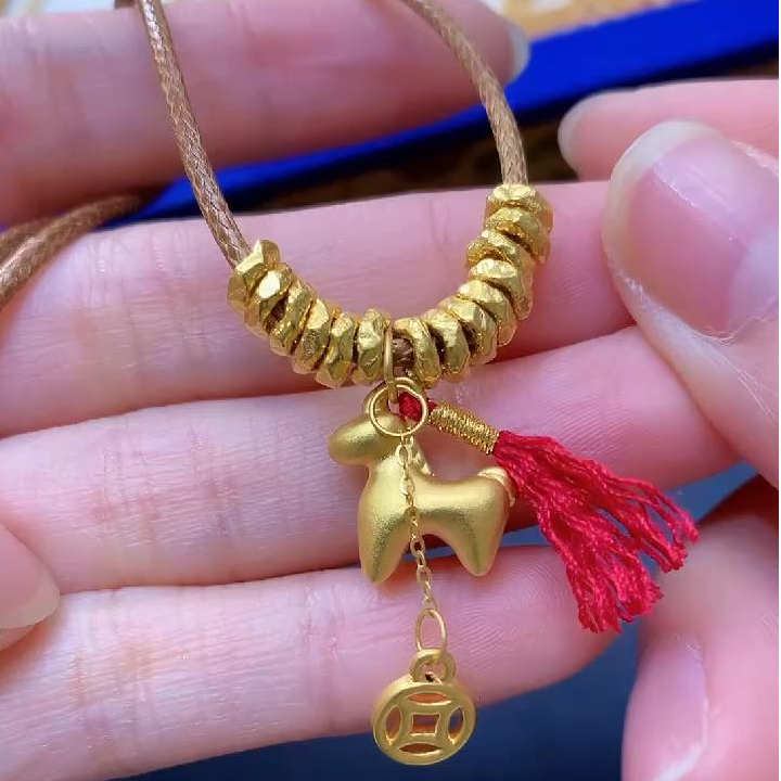 玥集珠宝 足金 小马套链 多样性发货一件 HJ
