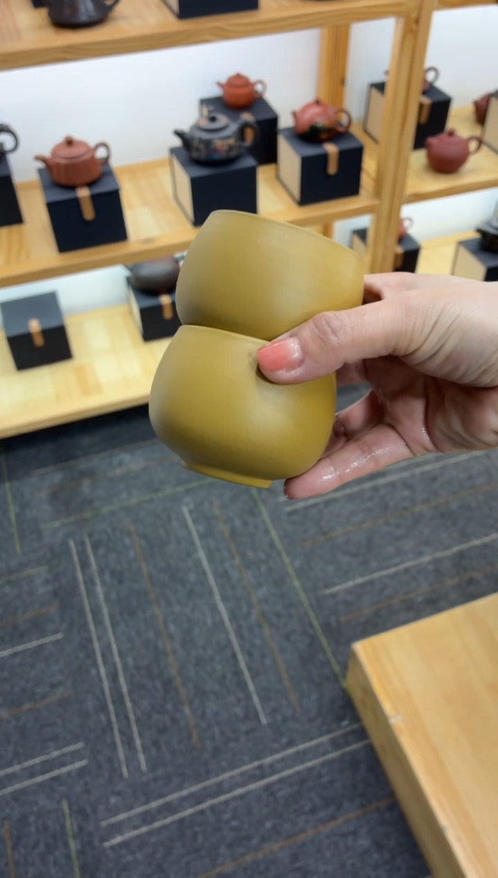 茶杯朱泥黄段主人杯（2个）