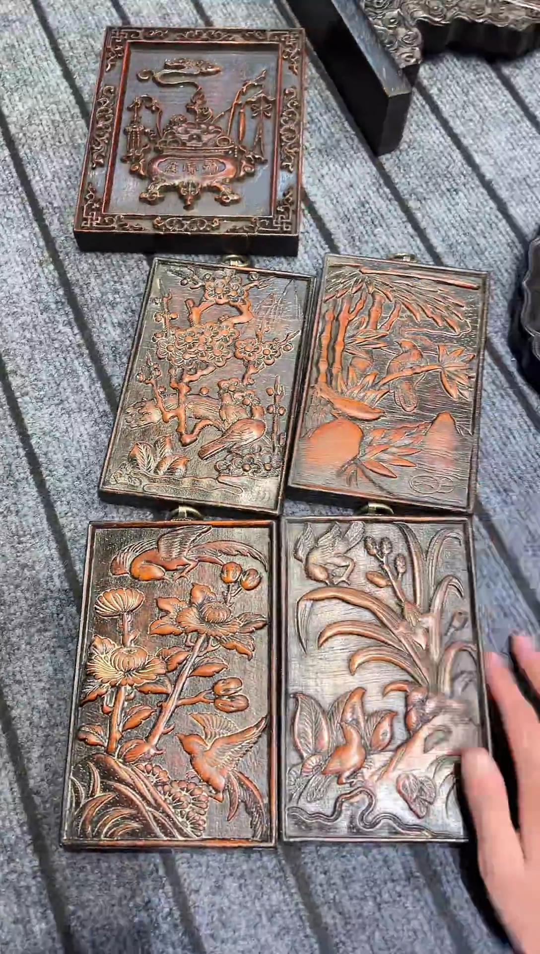 木紫檀雕刻一物一拍