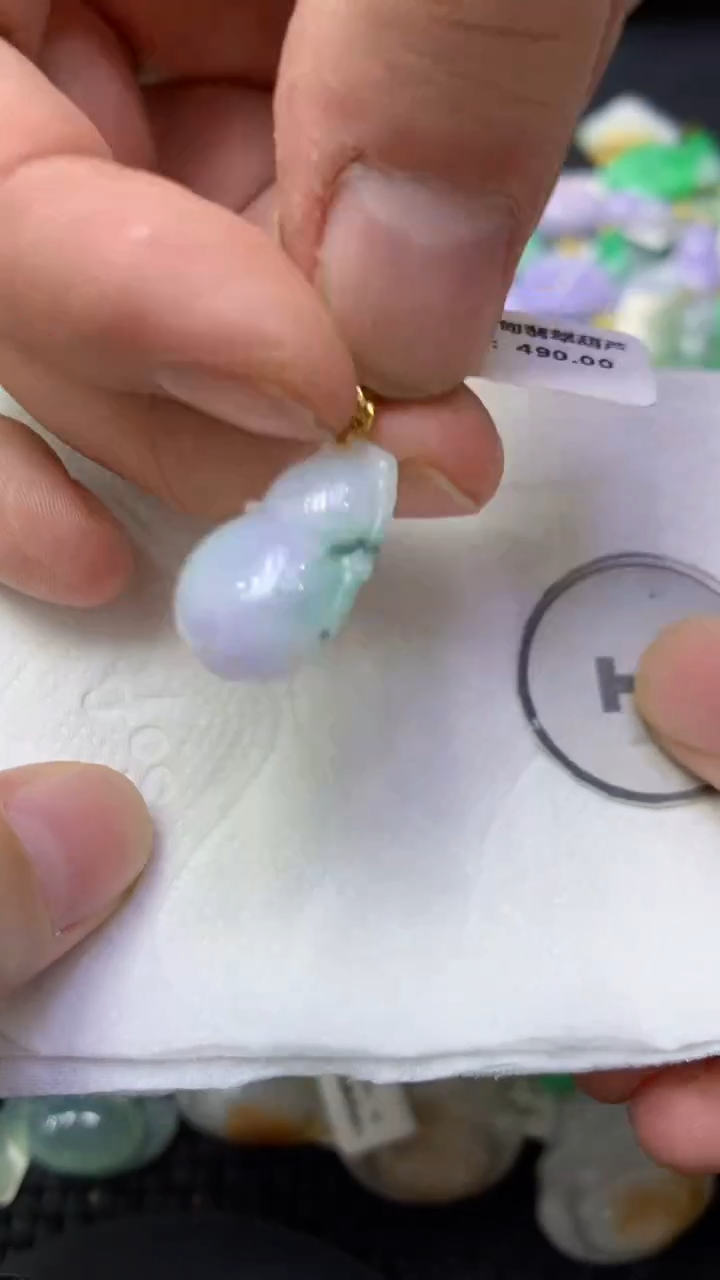 颈饰未镶嵌翡翠天然缅甸翡翠A货