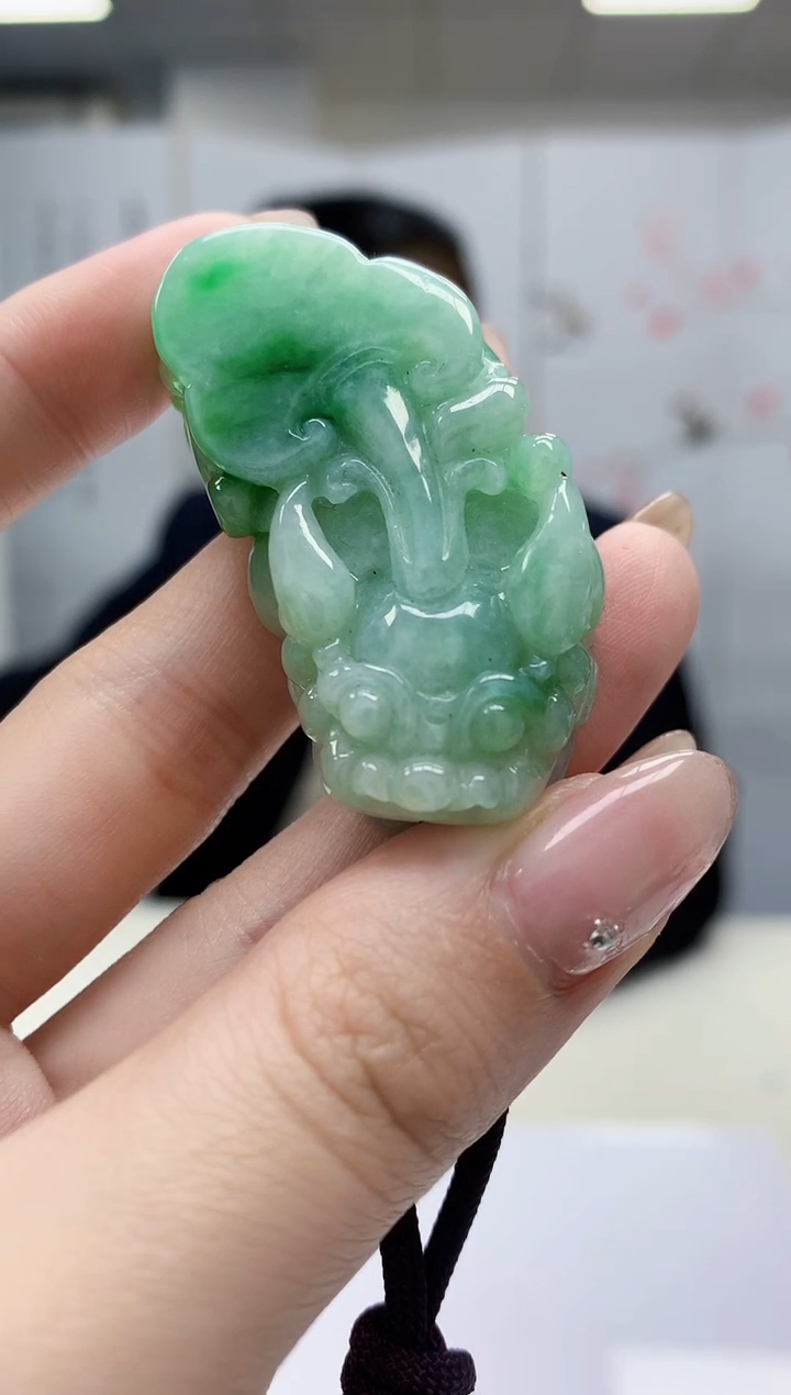 【闪购商品】定制翡翠未镶嵌4969jw-毛货挂件13