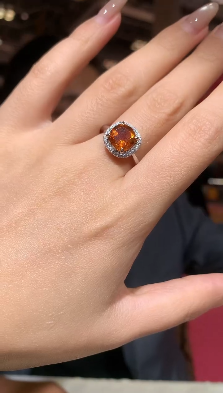 银S925镶嵌戒指水晶【宝石世家严选】