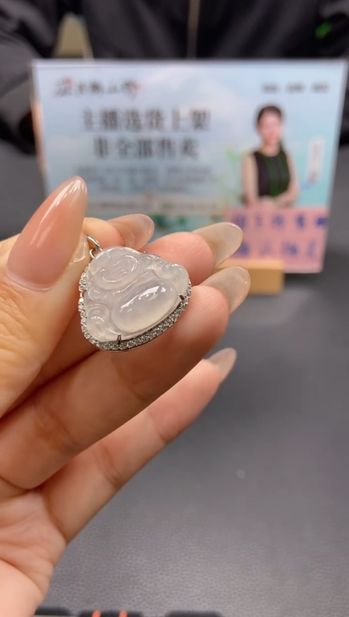 【闪购商品】定制翡翠银S925镶嵌天然翡翠A货23